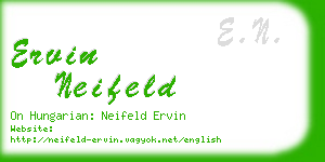 ervin neifeld business card